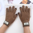 thumbnail image 4 of Dyfzdhu Men Winter Touch Screen Gloves Warm Stretch Knitted Mittens Outdoor Coffee, 4 of 7