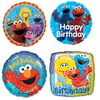 Sesame Street Birthday Party Balloons - 4 Happy Birthday Balloon Decorations For A Sesame Street Cookie Monster, Elmo, Big Bird Bouquet Banner Designs Vary
