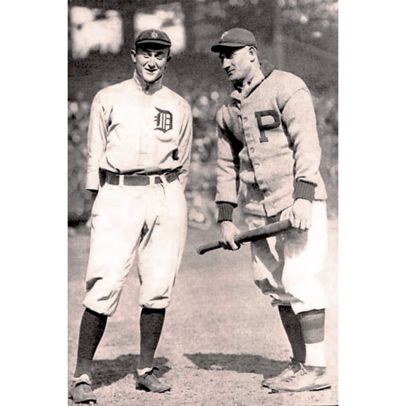 24x36 gallery poster, Ty Cobb and Honus Wagner at the 1909 World Series