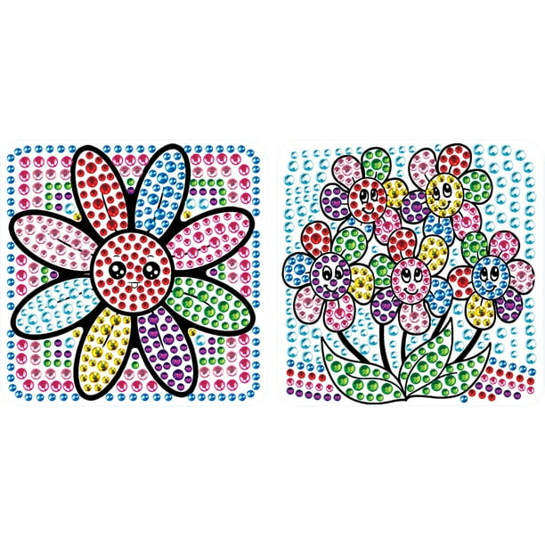 2 piezas mosaico Paster arte manualidades DIY Spot Drill Paster autoadhesivo para regalo de niño Hugtrwg Para estrenar