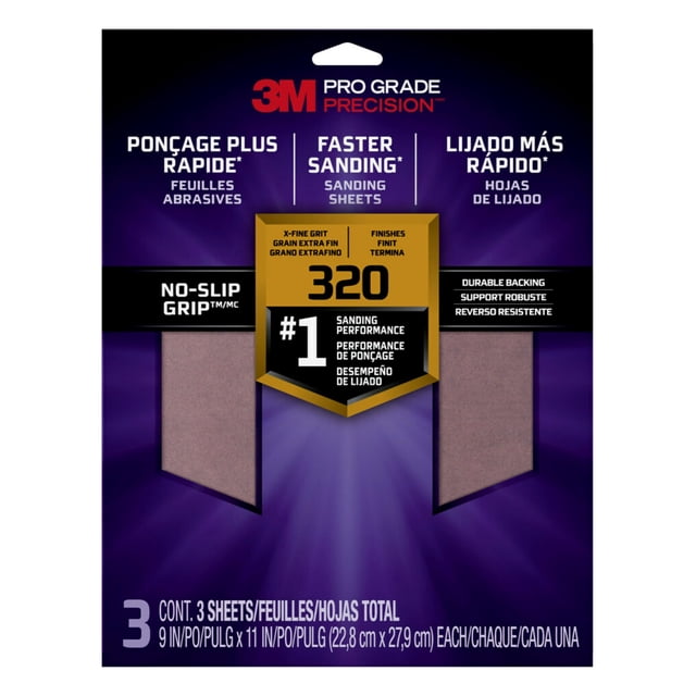Hojas de lijado 3M SandBlaster Advanced 150 Grit, paquete de 4