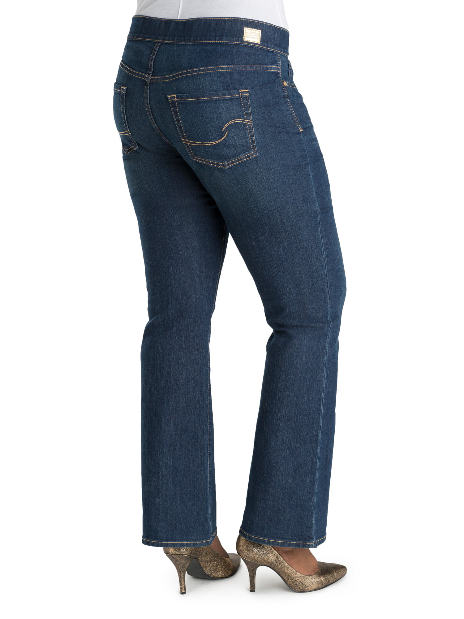 women's totally shaping pull on bootcut jeans