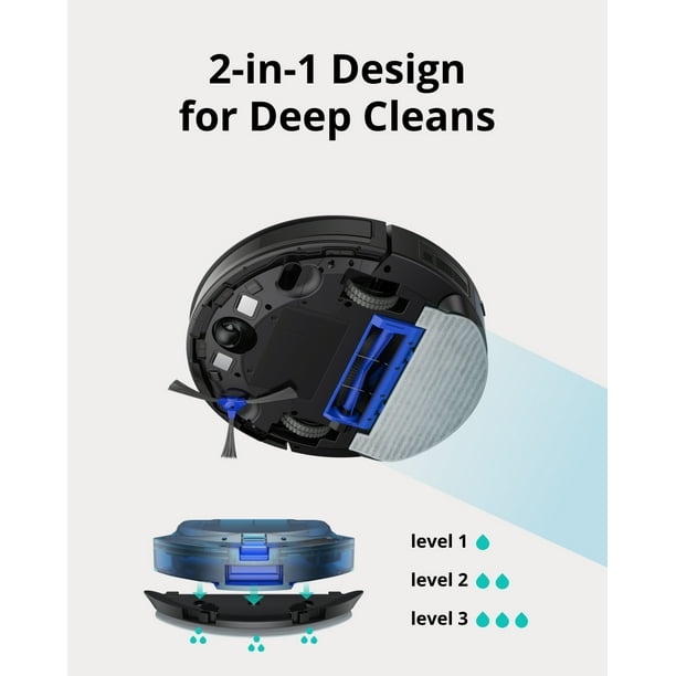 Eufy G40 Hybrid+ Robotic Vacuum, 2-in-1 Mop, Self-Emptying, 2500Pa