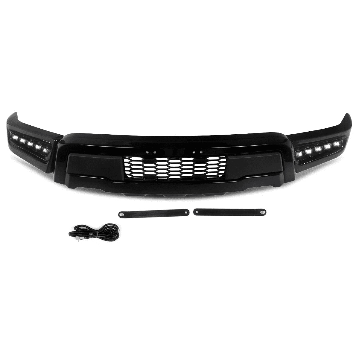 Front Bumper Assembly W/LED DRL Raptor Style For 2021-2023 Ford F150 New Steel