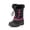 style 1, variant on NIPAXO Girls Snow Boots Waterproof Winter Boots Black and Hot Pink Faux Fur Cuff Lace-Up Cold Weather Outdoor Shoes for Kids
