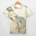 thumbnail image 3 of Marble Texture Men Zipper T-shirt Summer Casual Short Sleeve T-shirt Top, 3 of 7