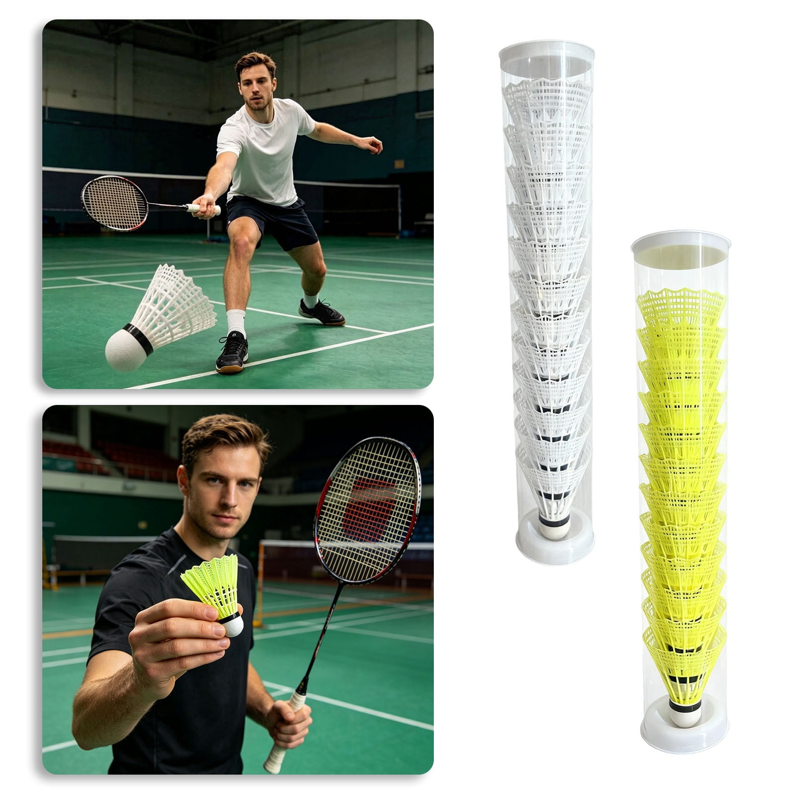 12 pcs Training Exercise Nylon Shuttlecocks Birdies Badminton Ball