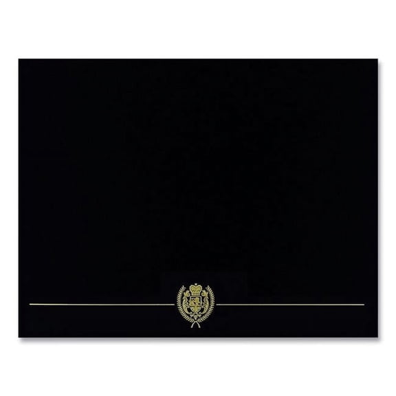 9.38 x 12 in. Classic Crest Certificate Covers, Black