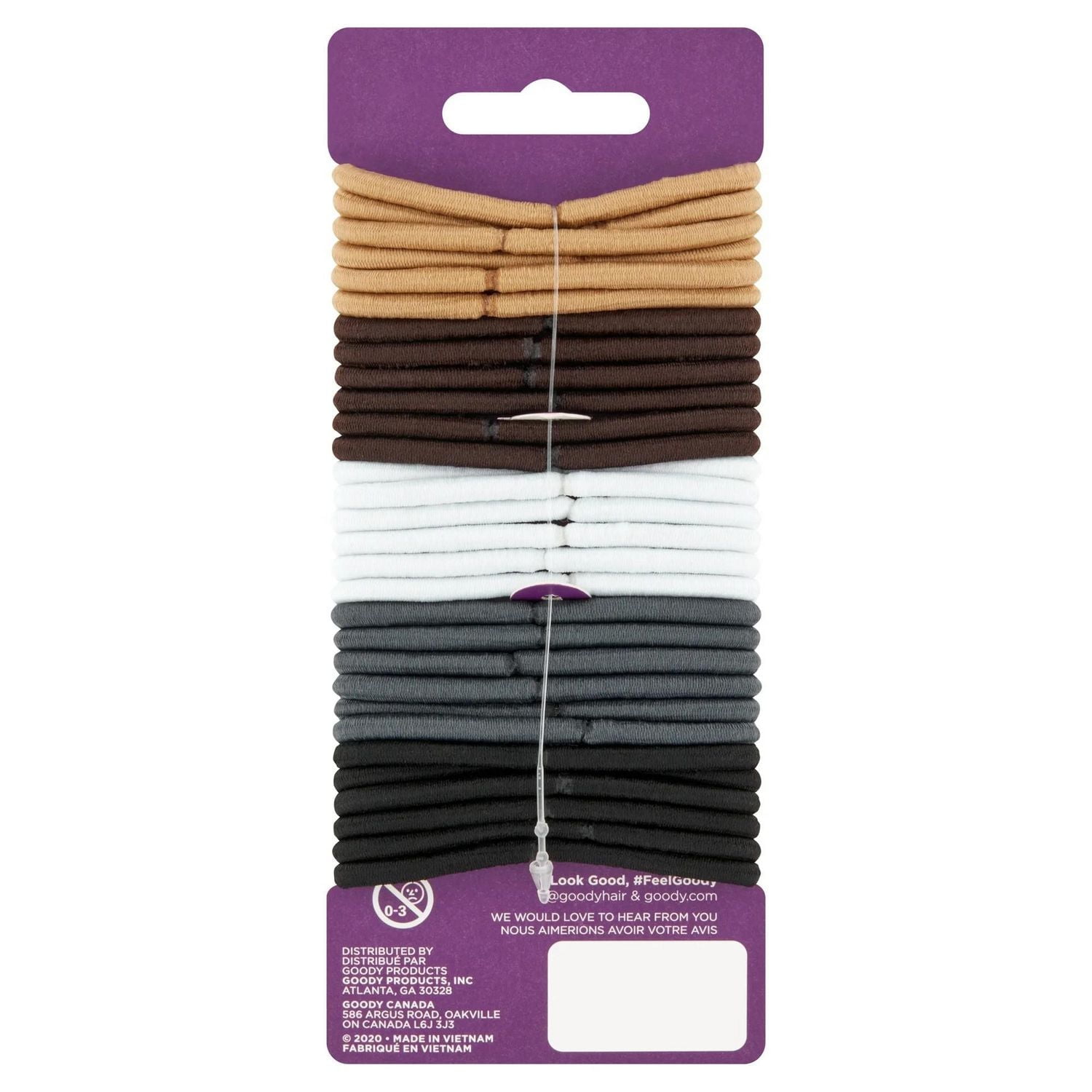 Elastiques à cheveux Goody - couleurs neutres assorties - 30 pièces Goody Elastiques