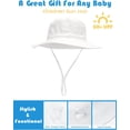 thumbnail image 3 of Baby Sun Hat Toddler Bucket Hat Wide Brim Kids Beach Hats UPF 50+ Sun Protective for Boys Girls, 3 of 4
