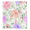 thumbnail image 5 of Vintage Floral Throw Blanket: Soft, Warm & Cozy Pink Rose Peony Bed Throw Blanket - 50x60in Blanket for Room, Couch Decor - Great Gift for Women, 5 of 5