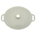 thumbnail image 5 of Staub Cast Iron 6.25-qt Shallow Oval Dutch Oven - White Truffle, 5 of 6