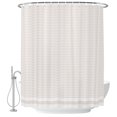 thumbnail image 2 of Shower Curtains for Bathroom, Farmhouse Beige White Striped Waterproof Fabric Shower Curtain, Modern Stripes Decorative Bathroom Curtain for Bathtub, 36"x72", No Hooks Included, 2 of 9