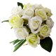 thumbnail image 4 of Ramo de rosas artificiales de 12 cabezas, paquete de flores de simulación, decoración del hogar, adorno de flores falsas para bodas, blanco verde seitruly HA7941-01B, 4 of 6