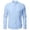 A-Blue301, variant on XIAONU Pleated Detail Stand Collar Shirts for Men Long Sleeve Button Down Button Up Shirt Smooth formal Business Shirts