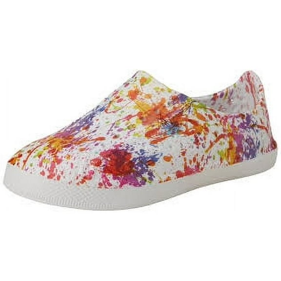 Bebe Girls White Multicolor Paint-Splatter Water Shoe Toddler Girls Size 5/6