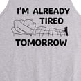 thumbnail image 2 of Peanuts - Tired Tomorrow - Men's Jersey Tank Top, 2 of 5