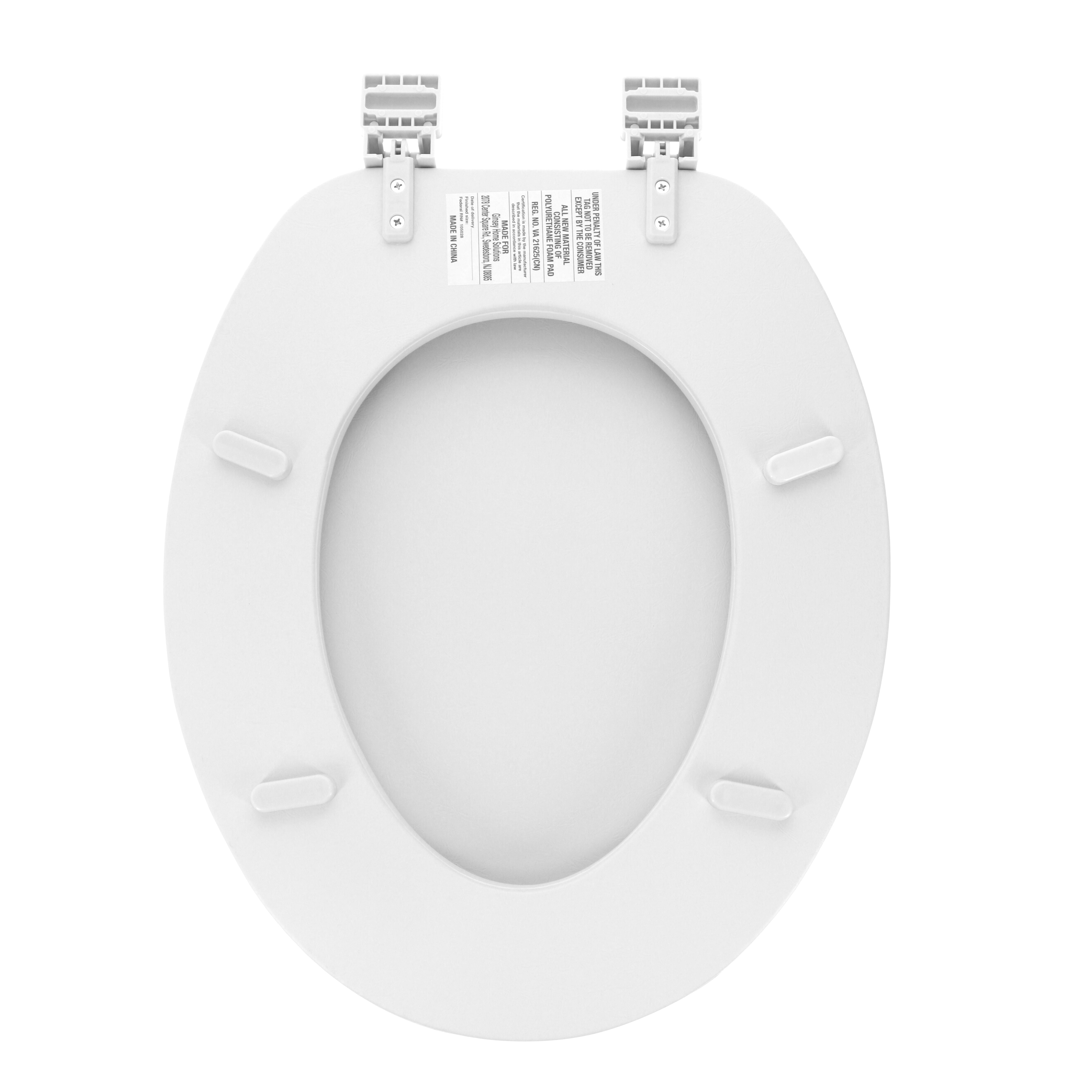 Ginsey Elongated Soft Toilet Seat, White