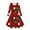 Green, variant on Toddler Girls Christmas Dresses Kids Trees Deer Print Long Sleeve Party Princess Dress Size 4-5T