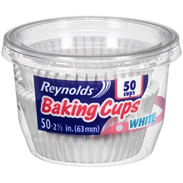 Reynolds Large Cupcake Liners/Muffin Cups/Baking Cups (Paper, White, 50