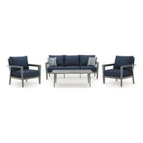 Signature Design by Ashley Gali Blue Outdoor Sofa/Chairs/Table Set - Set of 4