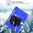 thumbnail image 3 of KIQ Shield iPad 9th Generation Case 10.2 2021, Heavy Duty Kids Case 360 Hand Strap Kickstand for Apple iPad Case 7th Gen 8th Gen 2019 2020 - Dark Blue, 3 of 10