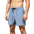 thumbnail image 3 of IhhxPro Men's Casual Shorts with Pockets Elastic Waist Swim Trunks Quick-Dry Board Loose Fit Summer Beach Activewear Cotton S-3XL, 3 of 9