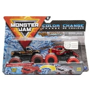 Monster Jam, Official Captain’s Curse vs. Crushstation Color-Changing Die-Cast Monster Trucks, 1:64 Scale