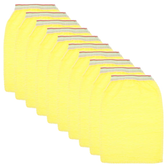 HAKIDZEL 25Pcs Yellow Body Massage Gloves for Home Use Gentle Exfoliating Comfortable Shower Supplies