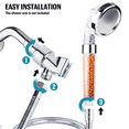 thumbnail image 2 of Filtered Ionic Shower Head, High Pressure Showerhead with 3 Setting and Water Saving, Filter Stone Stream Handheld Shower for Dry Hair & Skin SPA, 2 of 7