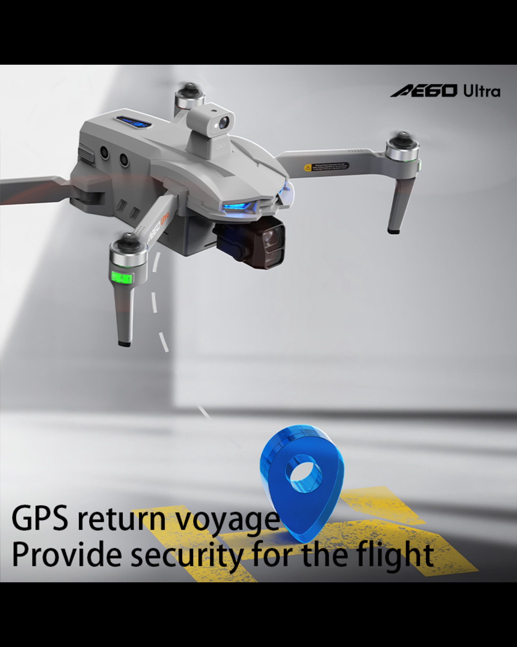 Ae60 Ultra GPS Camera Drone with 4K HD Camera, Screen Controller, Obstacle Avoidance and Auto Return for Adults