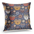 thumbnail image 1 of BSDHOME Housse de Coussin Abstraite Orange Motif Rétro avec Cœur et Fleurs 16x16 Pouces, 1 of 1
