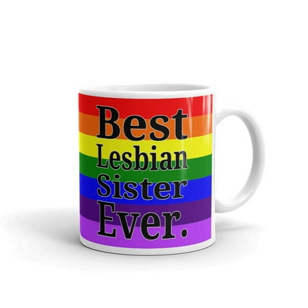 Best Lesbian Sister Ever Gay Pride LGBT Coffee Tea Ceramic Mug Office Work Cup Gift 15