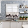 thumbnail image 4 of Kitchen Curtains Set, Black Forest Kitchen Curtains and Valances Set, Pastoral Deer Animals Silhouette Rustic Rod Pocket Tier Curtains 24 Inch Length for Cafe/Bedroom Windows, 4 of 6