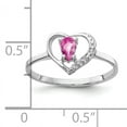 thumbnail image 2 of Primal Gold 14 Karat White Gold 5x3mm Pear Pink Sapphire and Diamond Ring, 2 of 4
