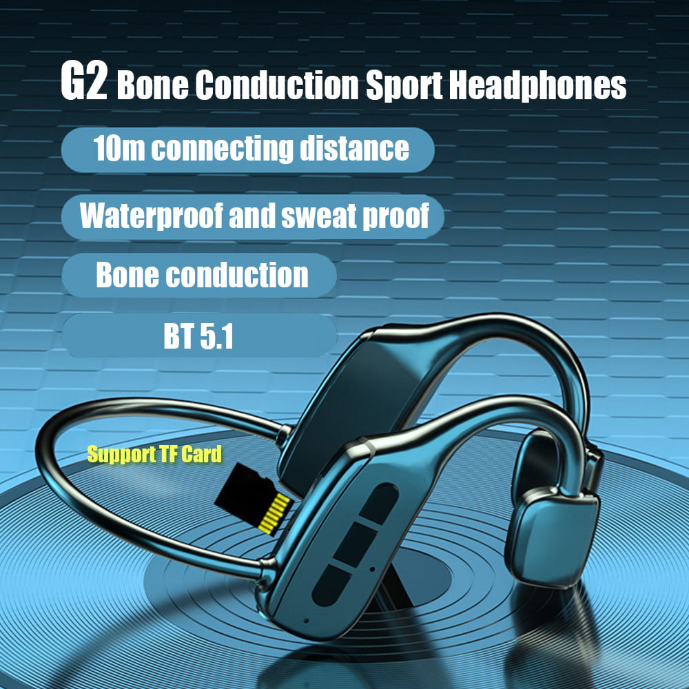 Wireless Bluetooth5.0 Bone Conduction Headset Sports Stereo Headphones Handsfree 