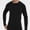 Black, variant on WAVSUF Men's Fleece Thermal Undershirt Round Neck Long Sleeve Skinny Fit Winter Daily Basic Top XL