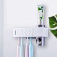 thumbnail image 2 of Esterilizador de cepillos de dientes ultravioleta multifuncional montado en la pared para el hogar, soporte para cepillos de dientes, herramienta de desinfección para el cuidado bucal, enchufe de, 2 of 10