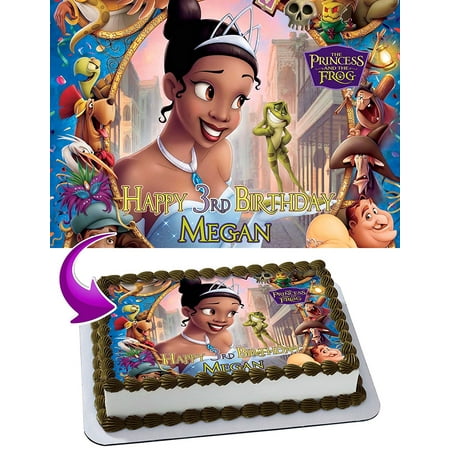 Princess and The Frog Birthday Cake Topper, by Inkuten