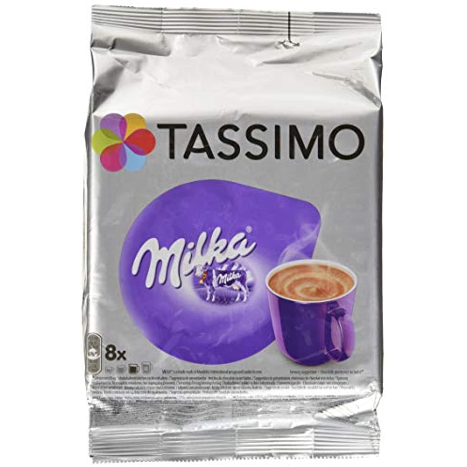 Tassimo Milka Hot Chocolate, paquete de 5, chocolate, cápsulas, 40 discos  en T / porciones