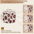 thumbnail image 2 of 2pcs Set Drum Lampshades (13"x 13"x 10"), Maroon teal circular patterns cream Woodblock print Fabric Lamp Shades, Large Replacement Shades for Table, Floor, and Pendant Lamps, Simple Assembly Needed., 2 of 8