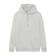 thumbnail image 2 of IMENGL Solid Color Plush Thick Raglan Sleeve hooded sweater Autumn Winter, Gray 2XL, Size M-2XL, 2 of 2