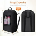 thumbnail image 5 of Lifewit 120L Laundry Bag, Extra Large Laundry Backpack with Shoulder Straps and Mesh Pocket for Laundromat, Heavy Duty Laundry Bag Backpack for Dirty Clothes for College Dorm/Travel/Apartment, Black, 5 of 8