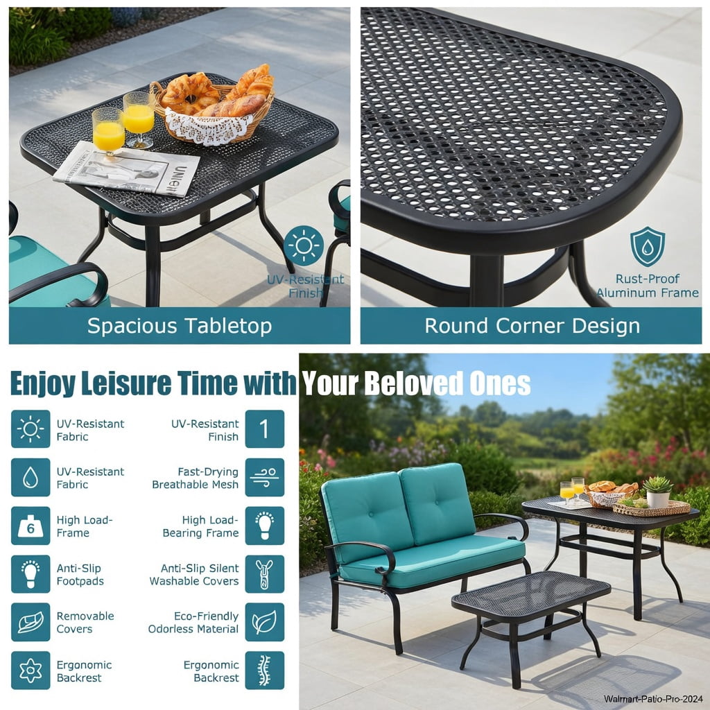 Hommoo 3-Piece Outdoor Rattan Rocking Chair Set with Tempered Glass Table, PE Wicker Patio Furniture for Backyard, Poolside, and Deck, Brown