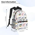 thumbnail image 4 of Haiem Cute Dog Lightweight Backpack for School, Classic Basic Water Resistant Casual Daypack for Travel with Bottle Side Pockets, 4 of 8