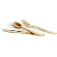 thumbnail image 2 of Gold Hammered Plastic Cutlery Set by Celebrate It™ - 120ct., 2 of 3