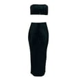 thumbnail image 6 of BLVB Women 2 Piece Outfits Sequin Long Maxi Skirt Sparkly Crop Bandeau Tube Top Glitter Set Clubwear Party Outfits, 6 of 6