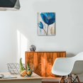 thumbnail image 4 of Refreshing Blue Abstract Flower Art Modern Canvas Prints, Wall Art for Revitalizing Living Room, Bedroom & Home Décor, 12x16 inches, 4 of 7