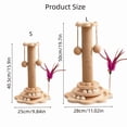 thumbnail image 2 of Multi-Level Wooden Cat Scratching Post with Interactive Ball Track, Sisal-Covered Scratching Column & Hanging Toys, Space-Saving Cat Tree Tower for Kittens & Adult Cats, 2 of 7