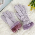 thumbnail image 5 of BadPiggies Women Winter Touchscreen Gloves, Waterproof Warm Fleece Lined Gloves Fluffy Cuff Thermal Texting Gloves, 5 of 8